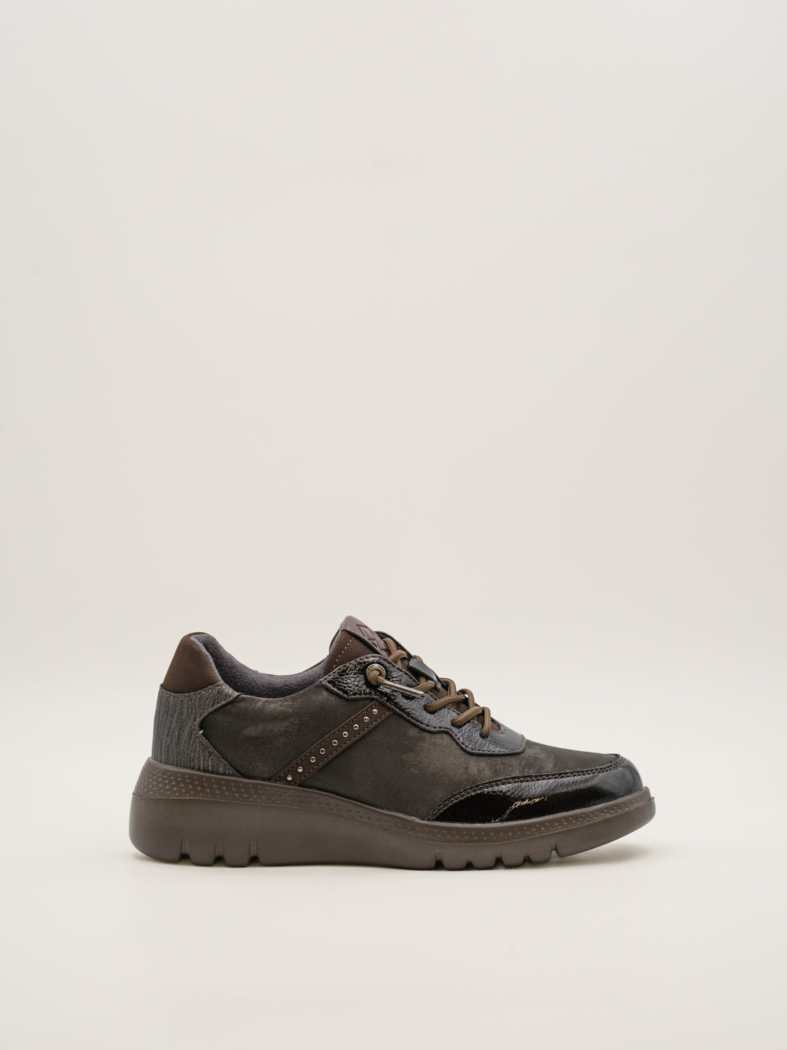 NOIR - 25M535 Zapatillas de plataforma mujer con cordones elásticos