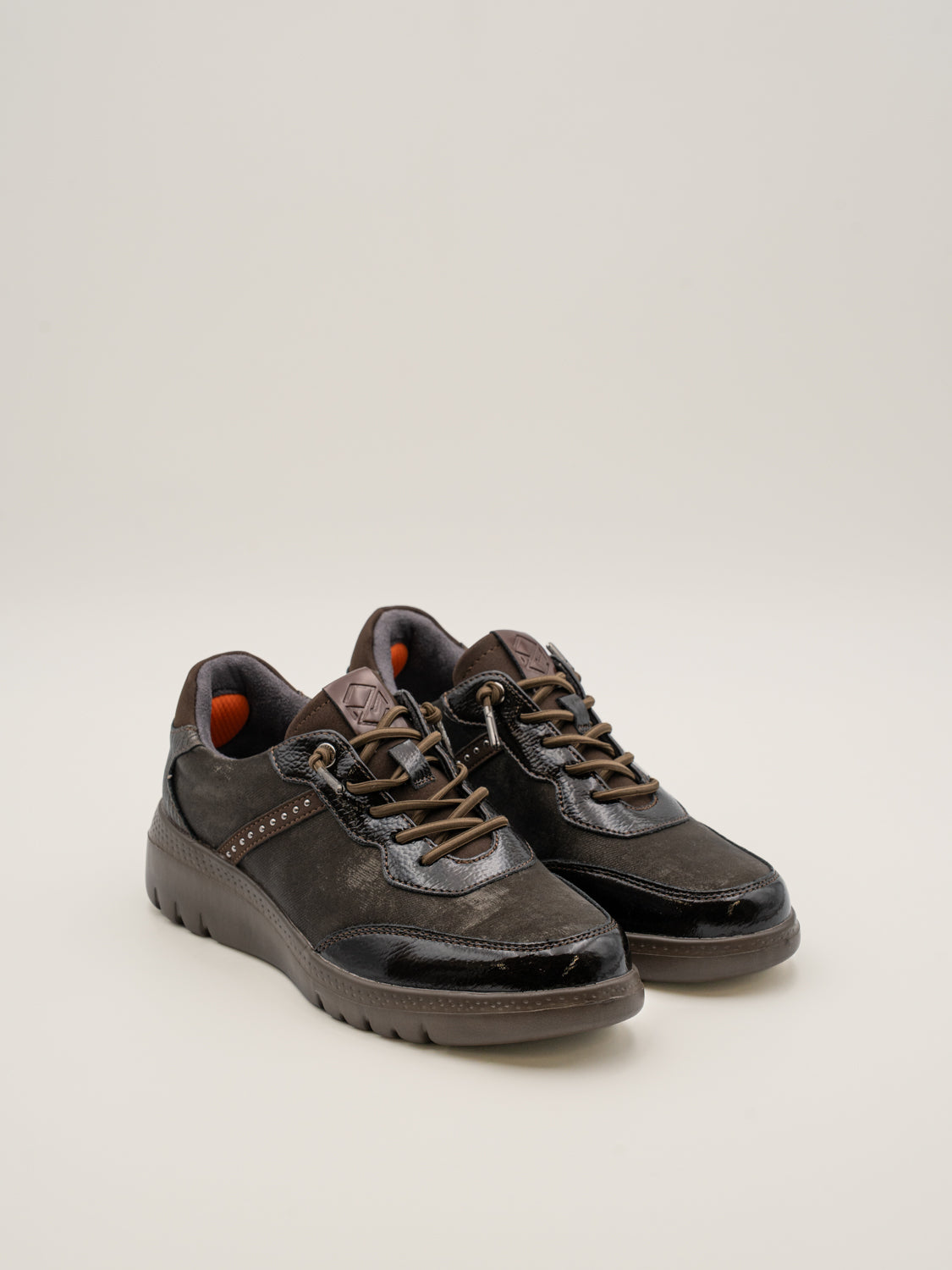 NOIR - 25M535 Zapatillas de plataforma mujer con cordones elásticos