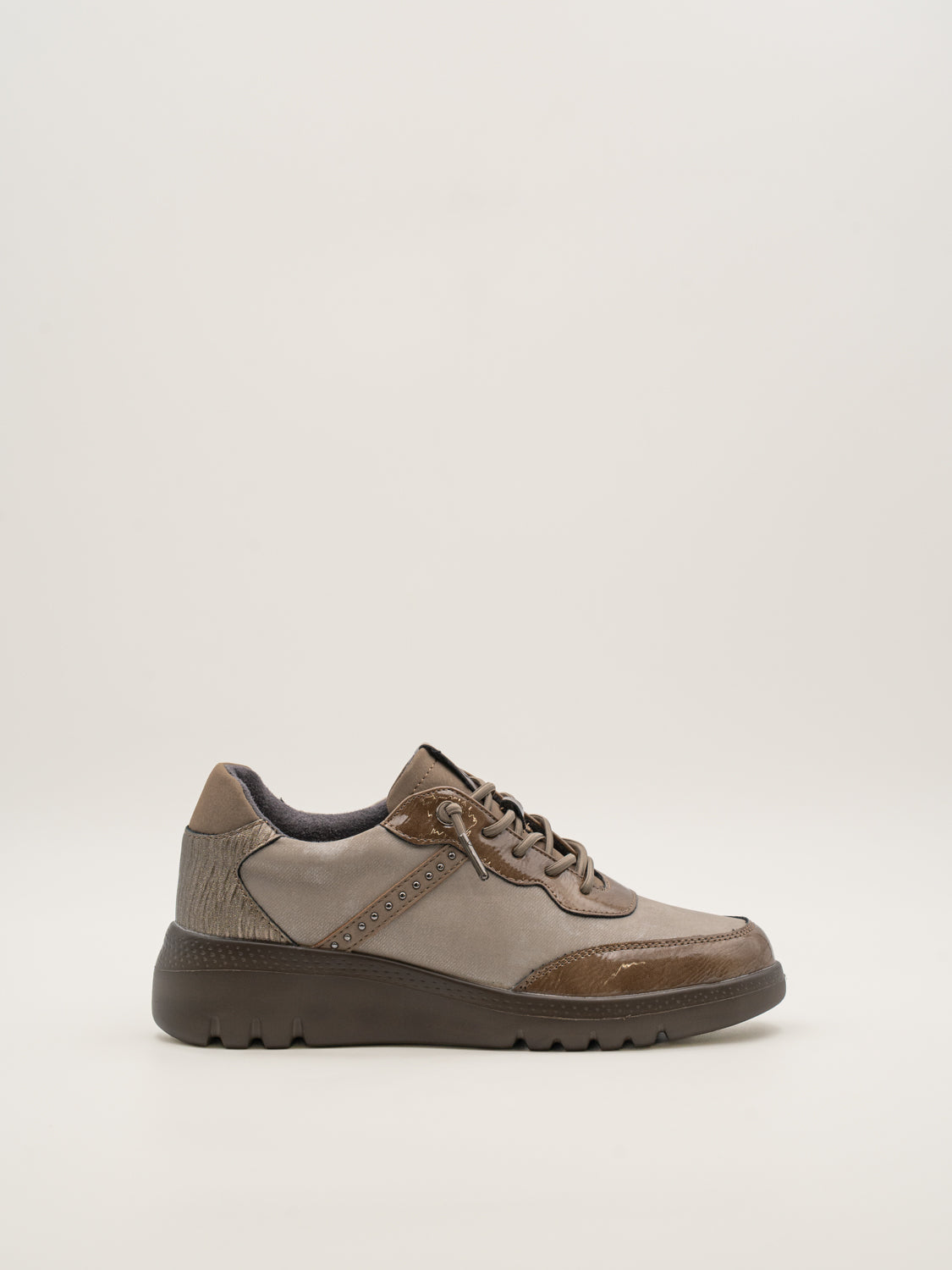 NOIR - 25M535 Zapatillas de plataforma mujer con cordones elásticos