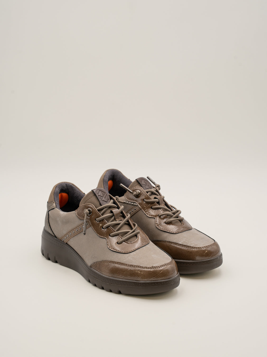 NOIR - 25M535 Zapatillas de plataforma mujer con cordones elásticos