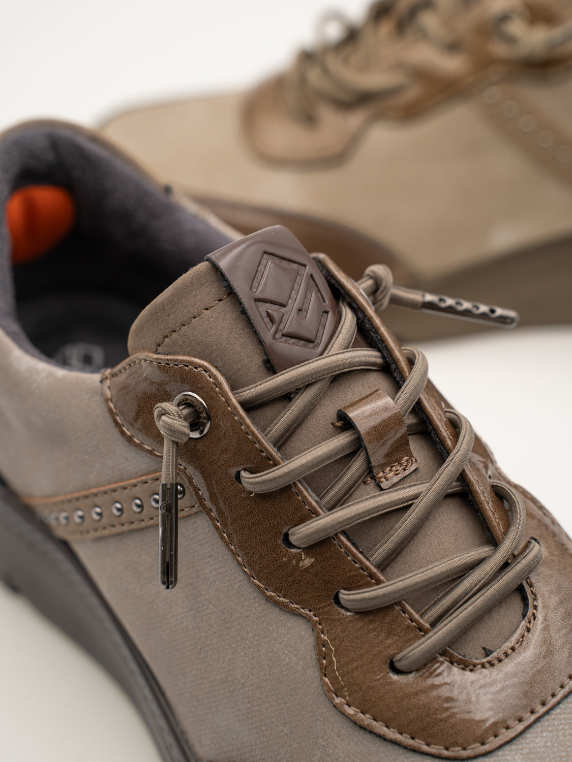 NOIR - 25M535 Zapatillas de plataforma mujer con cordones elásticos