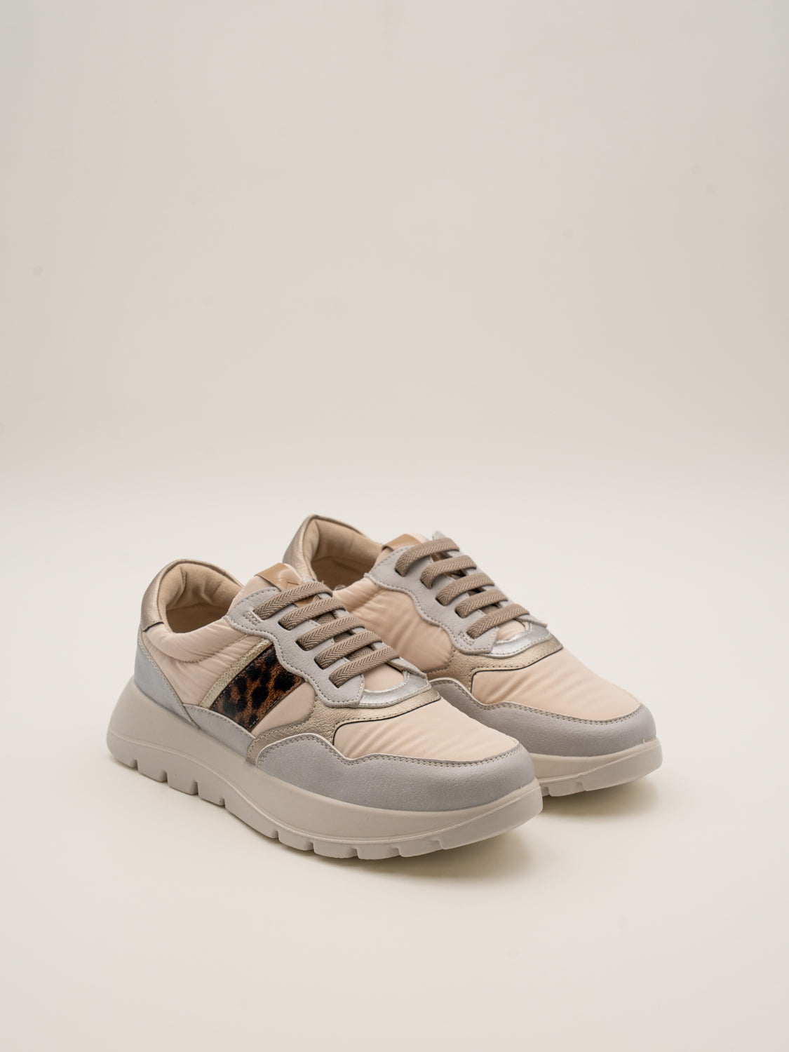 WOOL - 25M620 Zapatillas de plataforma mujer con cordones elásticos