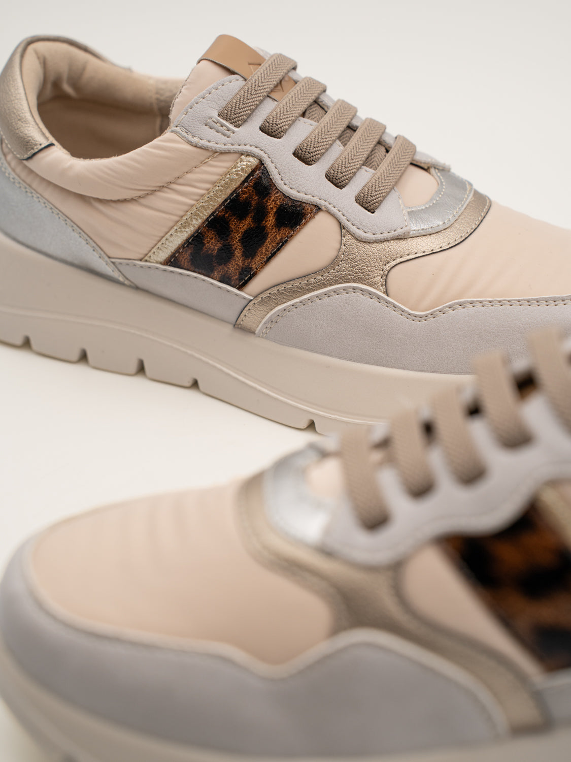 WOOL - 25M620 Zapatillas de plataforma mujer con cordones elásticos
