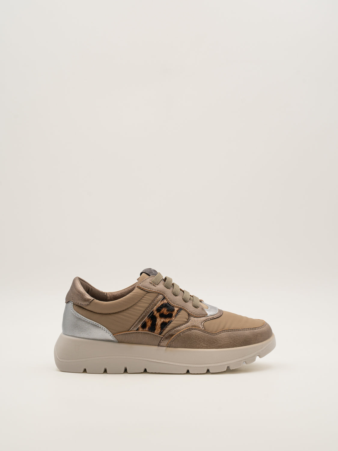 WOOL - 25M620 Zapatillas de plataforma mujer con cordones elásticos