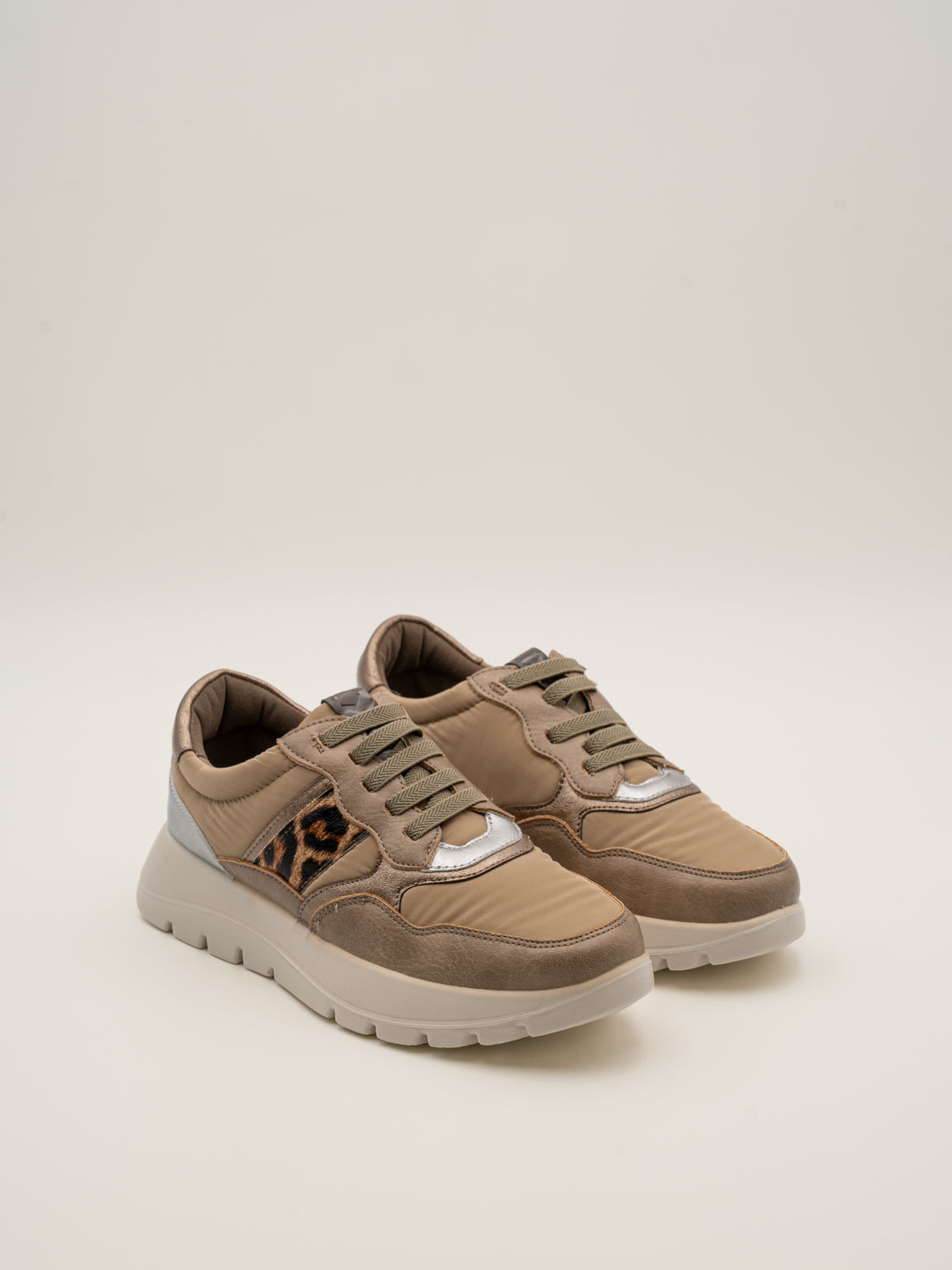 WOOL - 25M620 Zapatillas de plataforma mujer con cordones elásticos