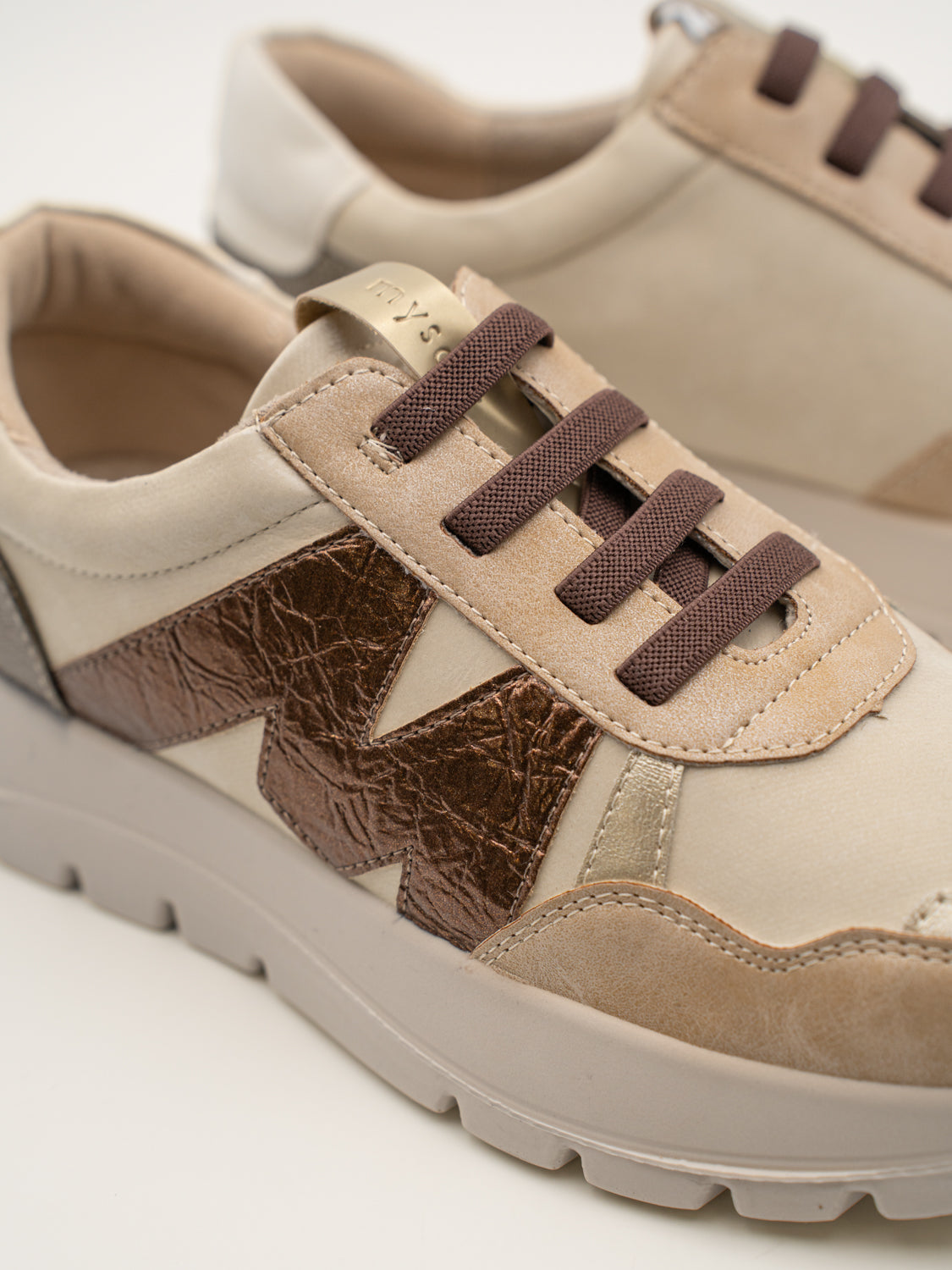 CYPRESS - 25M622 Zapatillas de plataforma mujer con cordones elásticos