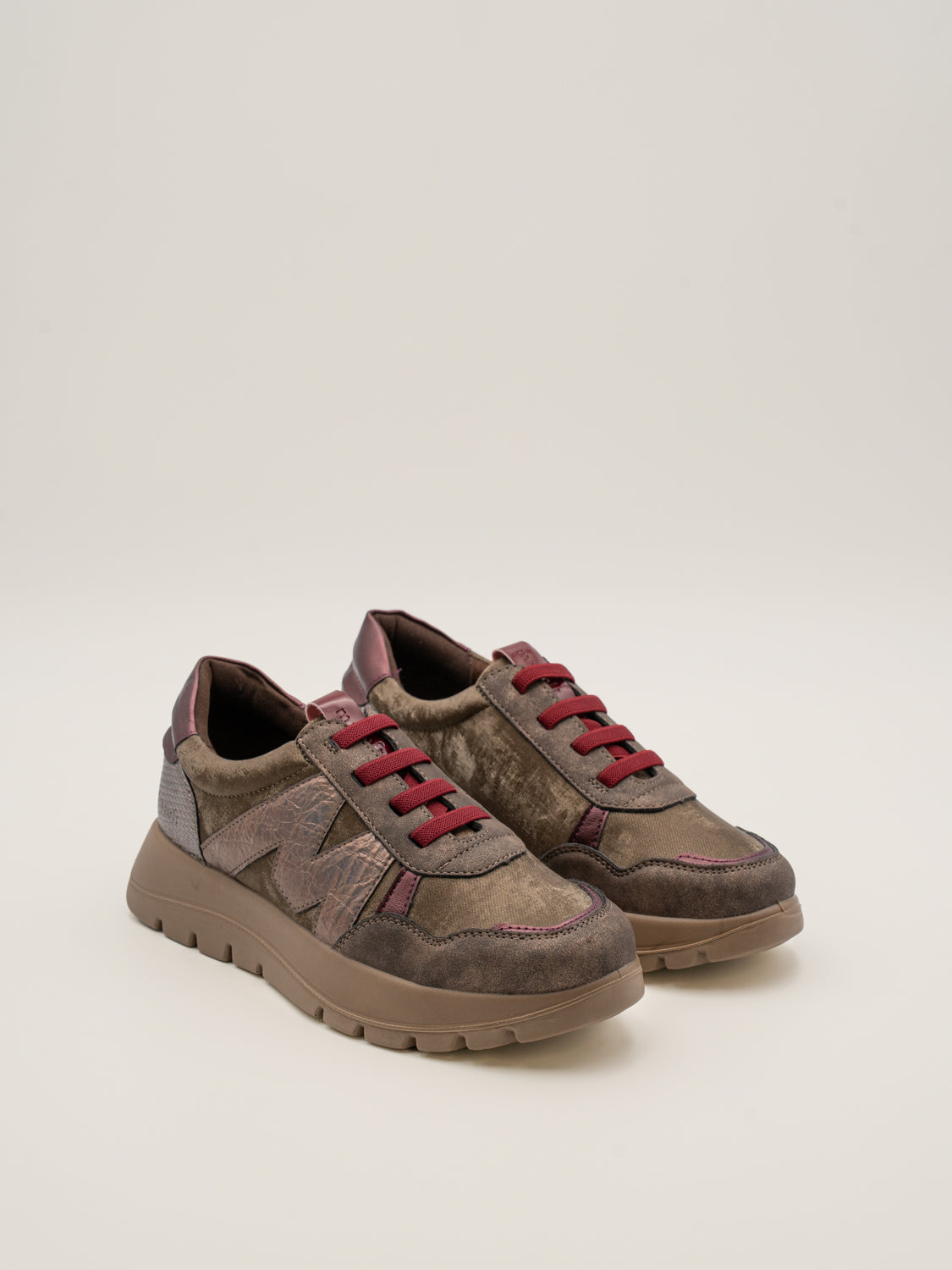 CYPRESS - 25M622 Zapatillas de plataforma mujer con cordones elásticos