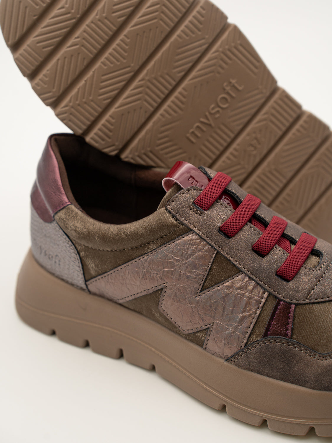 CYPRESS - 25M622 Zapatillas de plataforma mujer con cordones elásticos