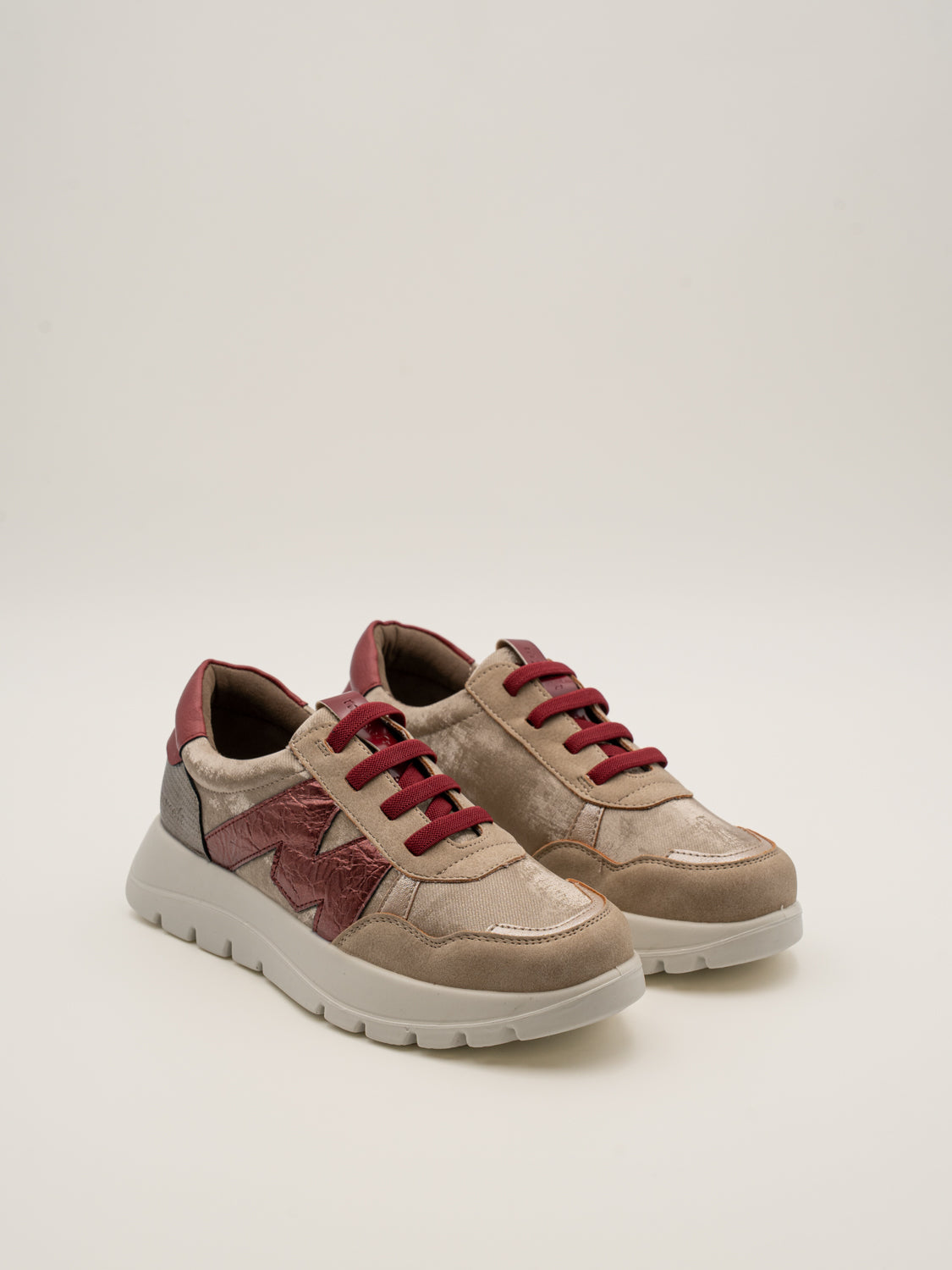 CYPRESS - 25M622 Zapatillas de plataforma mujer con cordones elásticos