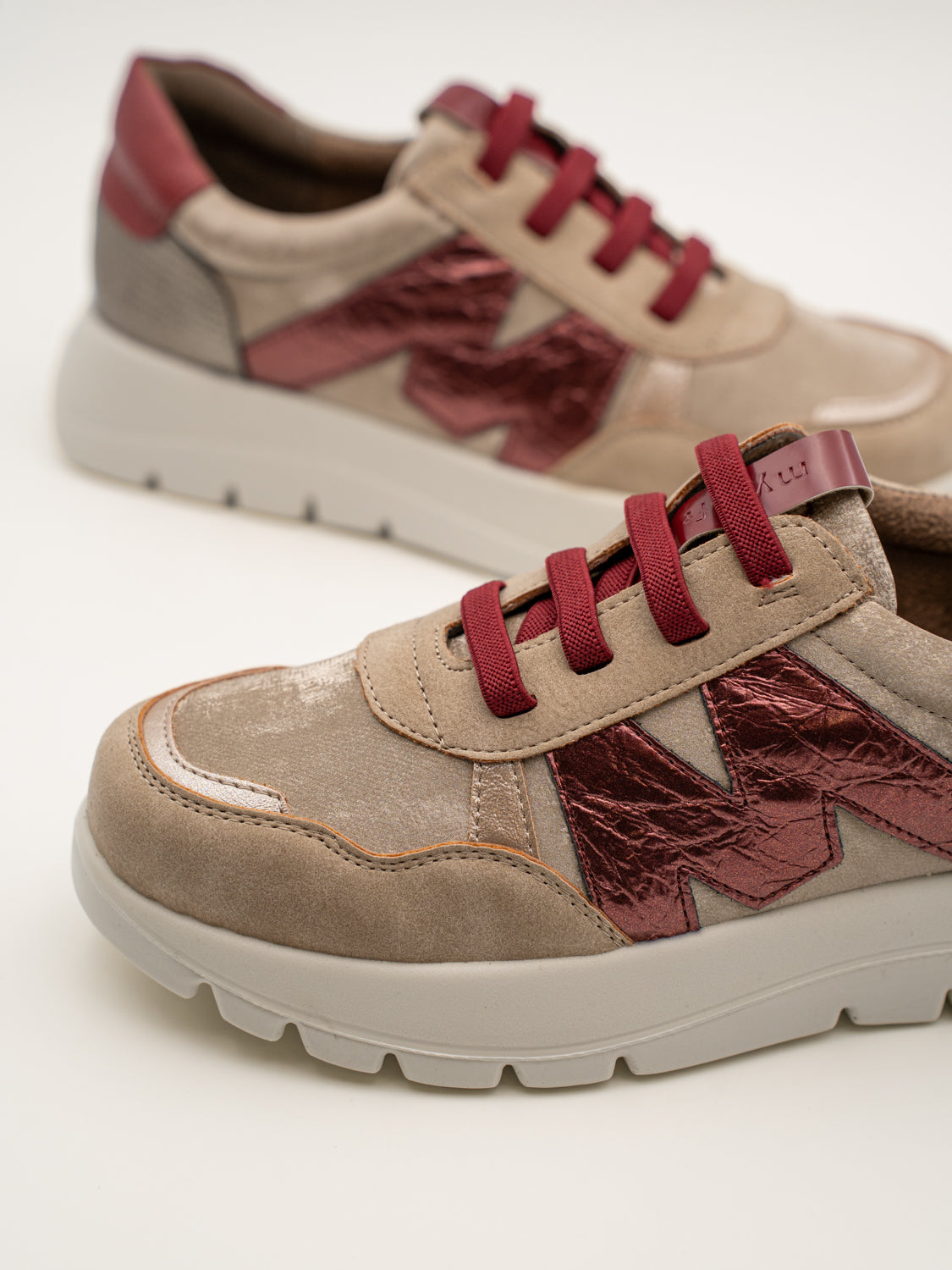 CYPRESS - 25M622 Zapatillas de plataforma mujer con cordones elásticos