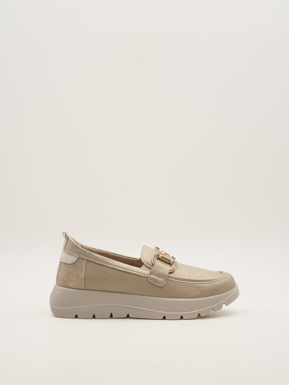 Mocasines de plataforma con hebilla UMBER en beige, de Mysoft