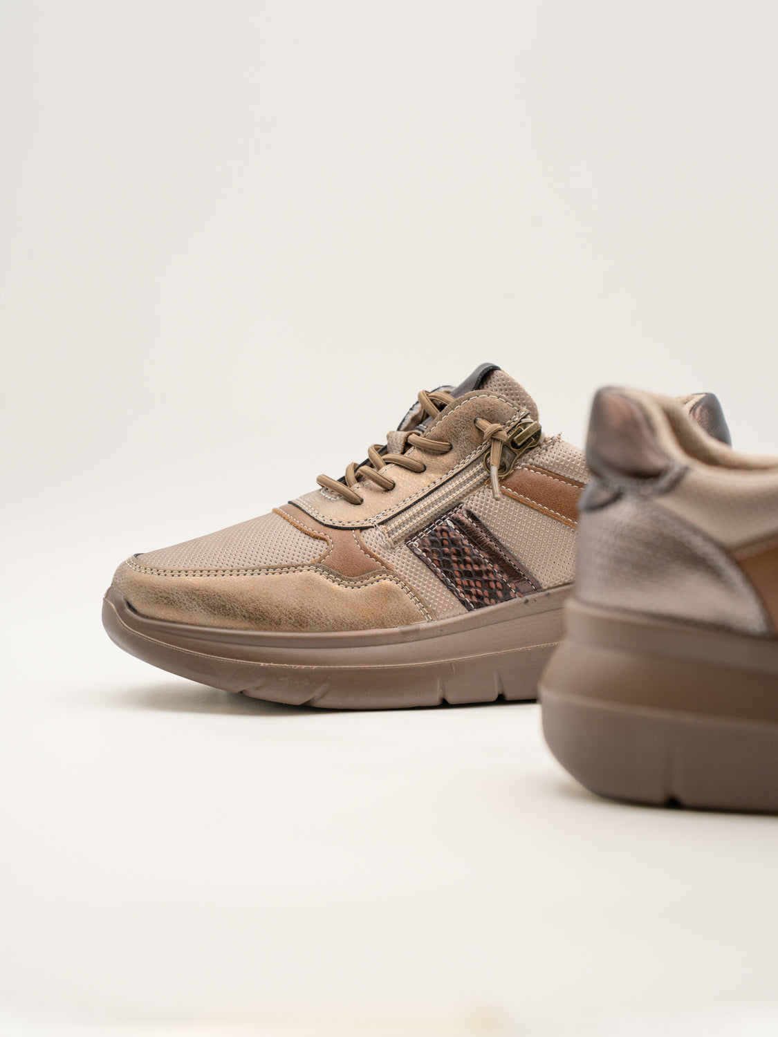 THORN - 26M600 Zapatillas de plataforma mujer con cordones elásticos