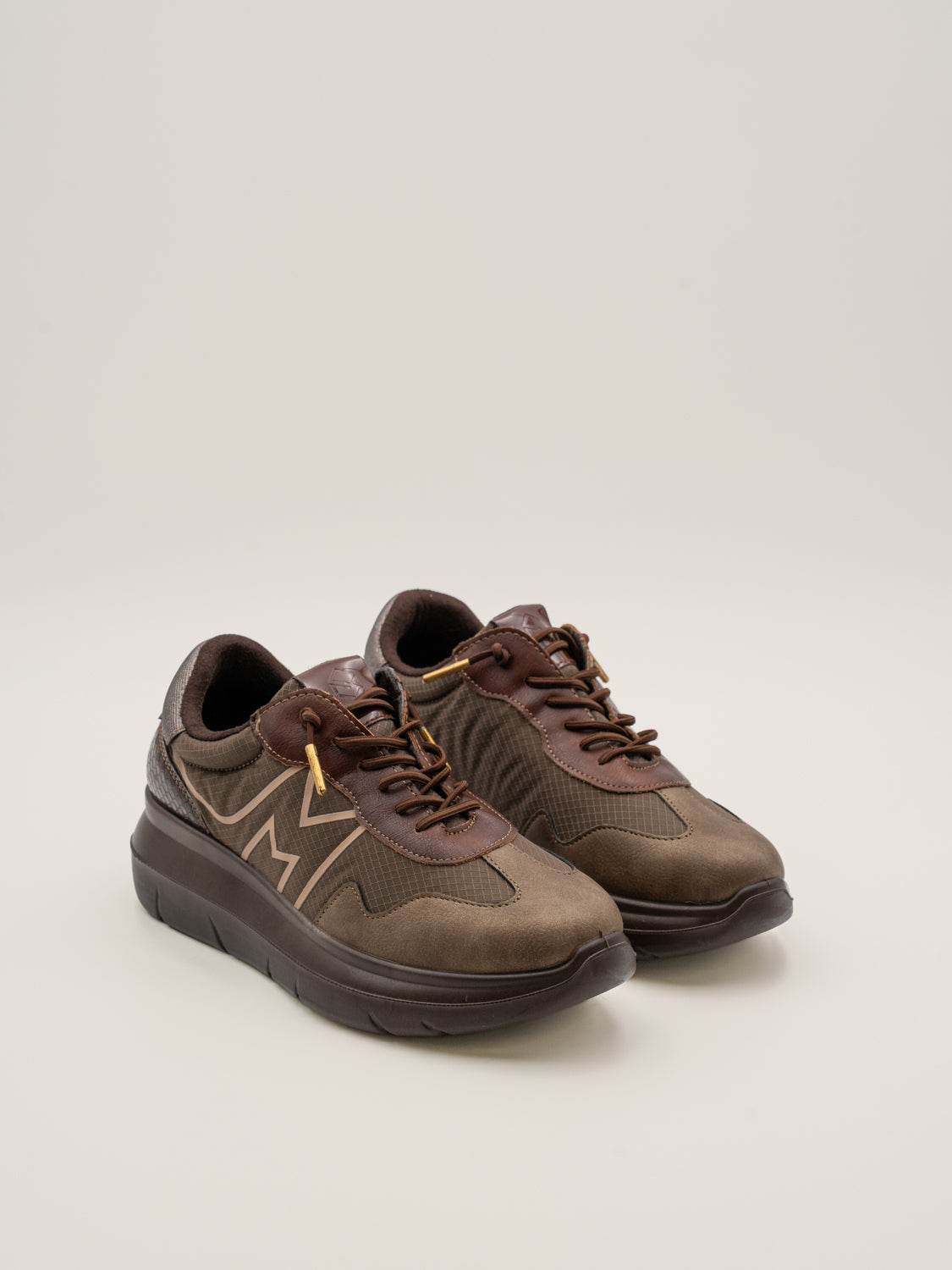 SABLE - 26M601 Zapatillas de plataforma mujer con cordones elásticos