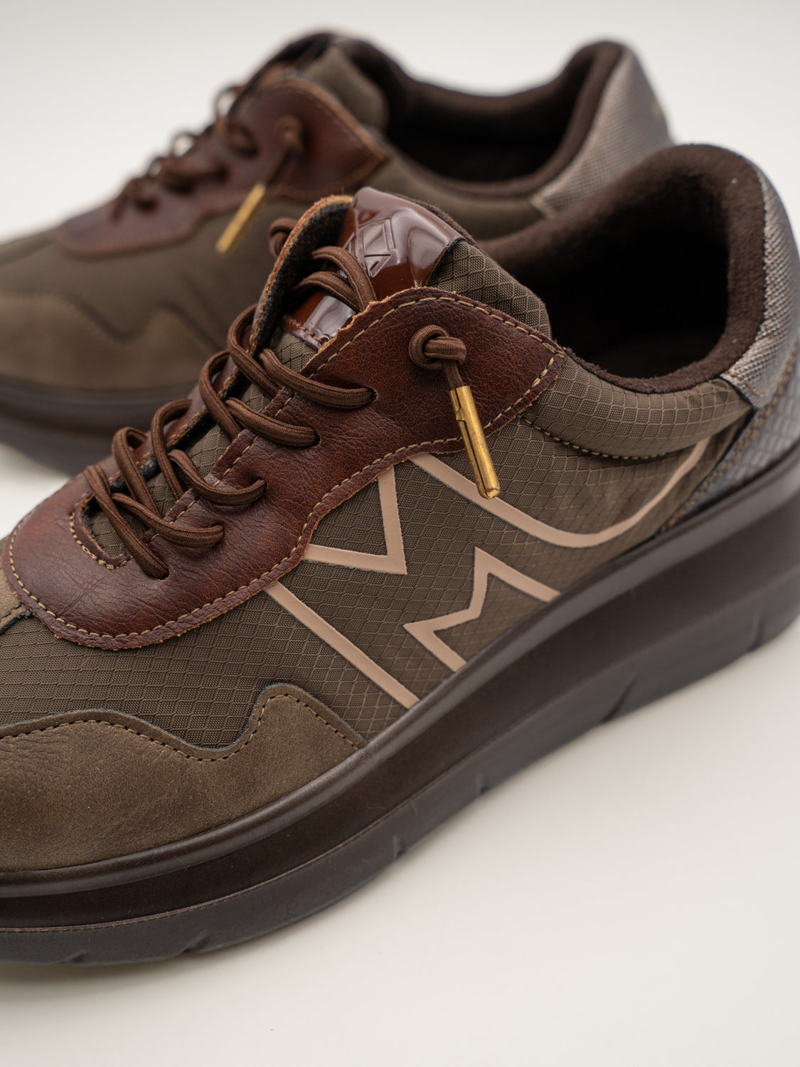 SABLE - 26M601 Zapatillas de plataforma mujer con cordones elásticos