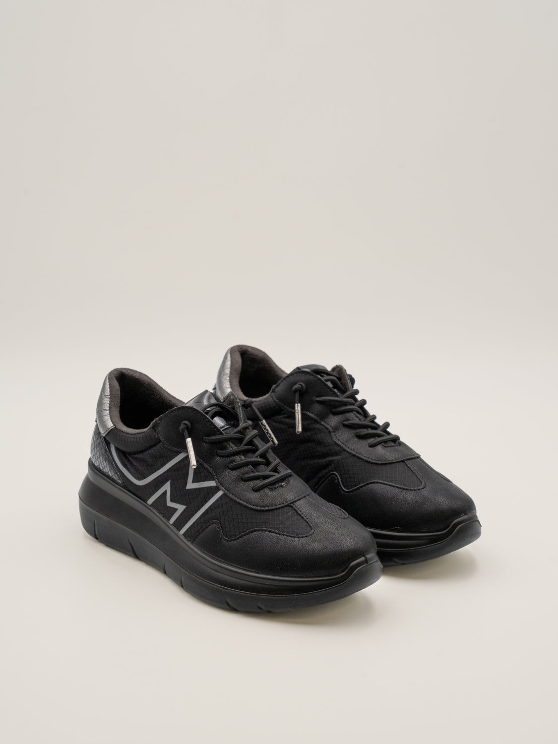 SABLE - 26M601 Zapatillas de plataforma mujer con cordones elásticos