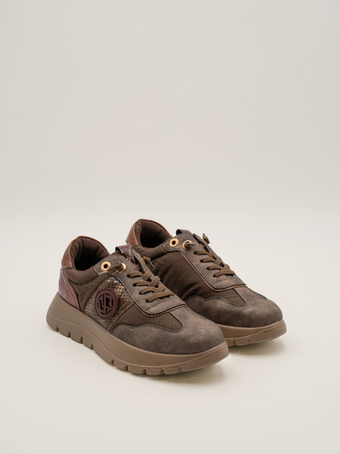 SPRUCE - 26M623 Zapatillas de plataforma mujer con cordones elásticos