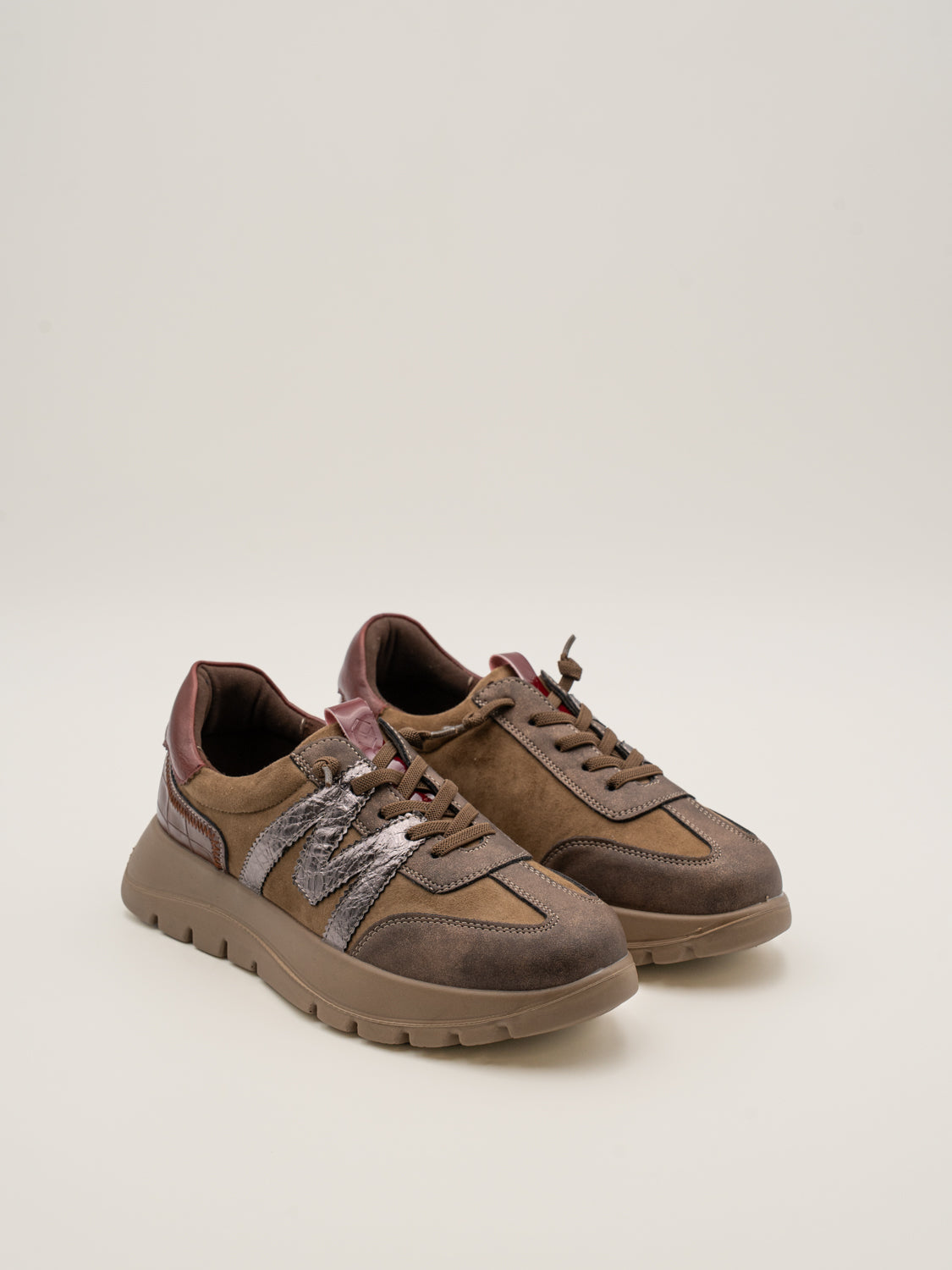 BRIAR - 26M627 Zapatillas de plataforma mujer con cordones elásticos